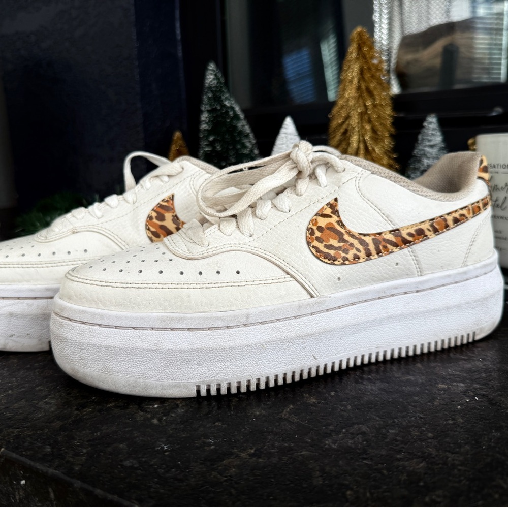 Nike leopard print platforms